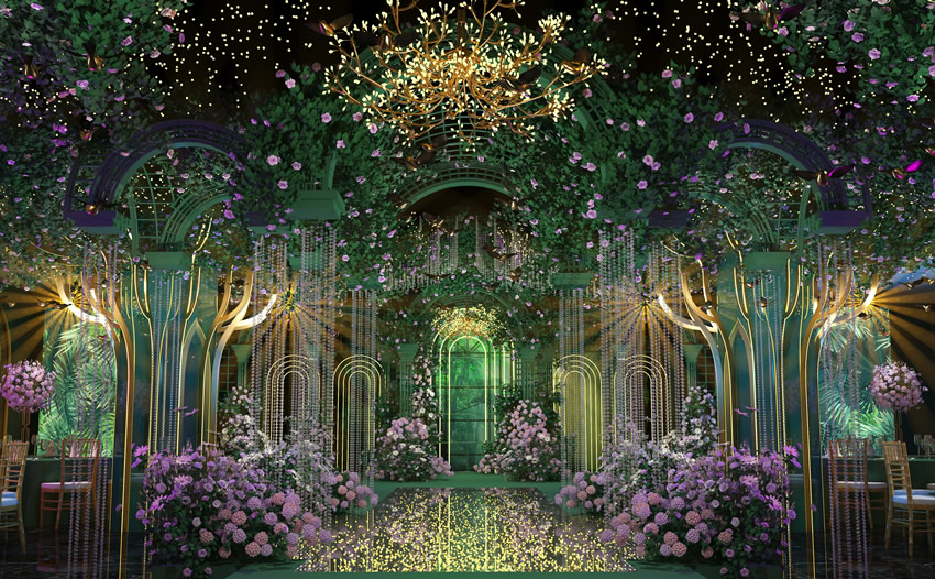 人民路街道奇妙森林婚礼堂效果展示