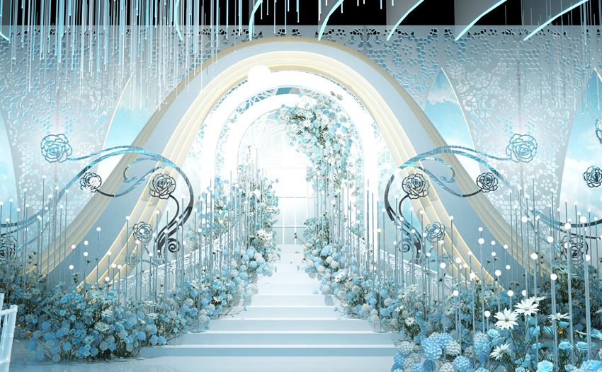 人民路街道釡香烙馍村水晶厅效果展示