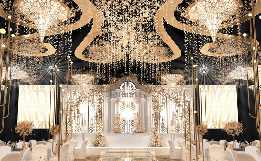 人民路街道花木兰喜事汇金色大厅效果展示